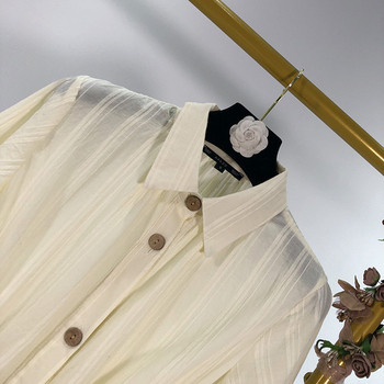 Rochie lunga de dama cu talie elastica si maneci scurte