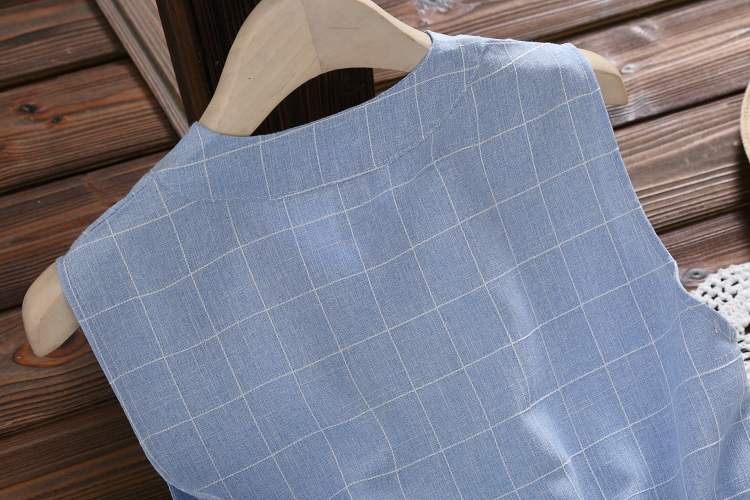 Rochie casual de dama cu talie inalta in albastru