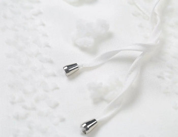 Rochie elegantă de damă cu mâneci lungi în alb-negru