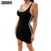 Rochie casual de dama cu bretele subtiri si decolteu adanc in negru si gri