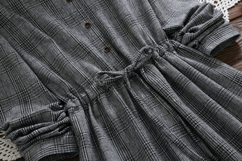 Alkalmi női ruha szürke színben, magas derékkal