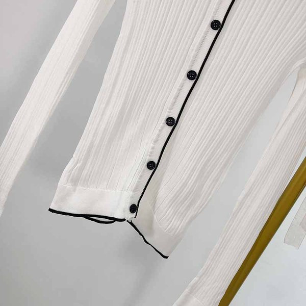 Cardigan dama din tricotat subtire - culoare alba