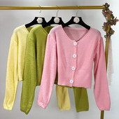 Cardigan dama din tricotat subtire - trei culori