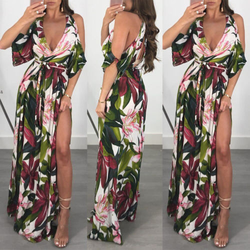 Rochie casual de dama cu decolteu adanc si umerii goi