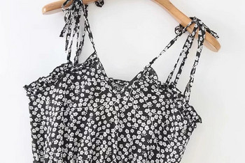 Színes mintás, vékony pántos női ruha