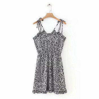 Színes mintás, vékony pántos női ruha