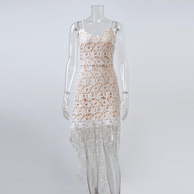 Rochie de dama eleganta cu dantela si bretele subtiri in trei culori