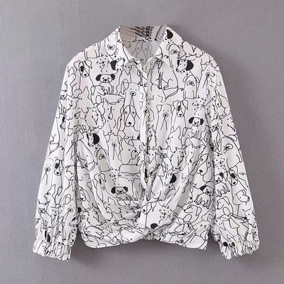 Cămașă de damă cu mâneci 7/8 și guler clasic - două culori