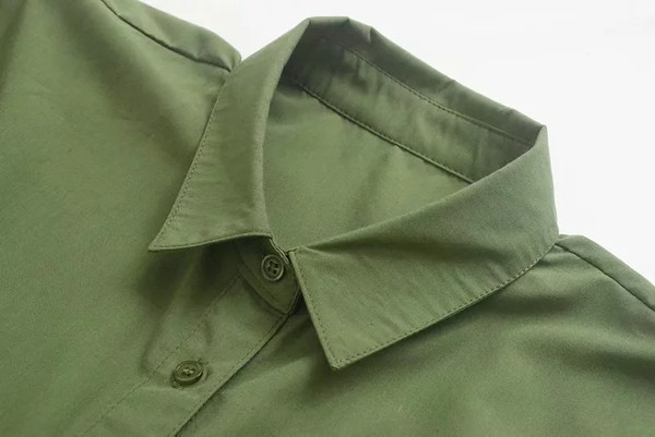 Modern aszimmetrikus női ing klasszikus gallérral