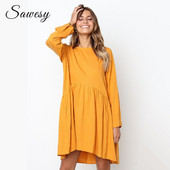 Lezser női ruha hosszú ujjal, három színben