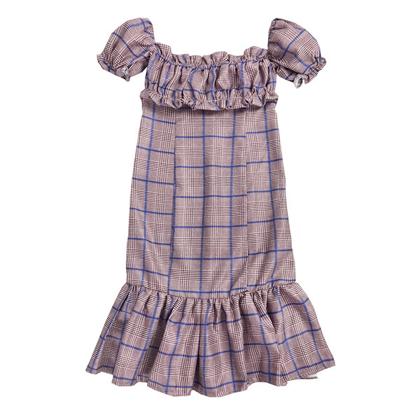 Rochie de dama de culoare violet cu maneci scurte