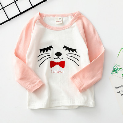 Gyermek blúz két színben, rátéttel - lányoknak