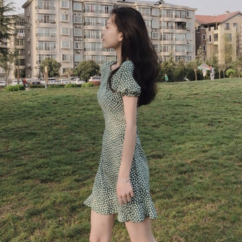 Rochie casual de dama in doua culori cu maneca scurta