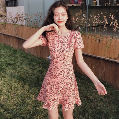 Rochie casual de dama in doua culori cu maneca scurta