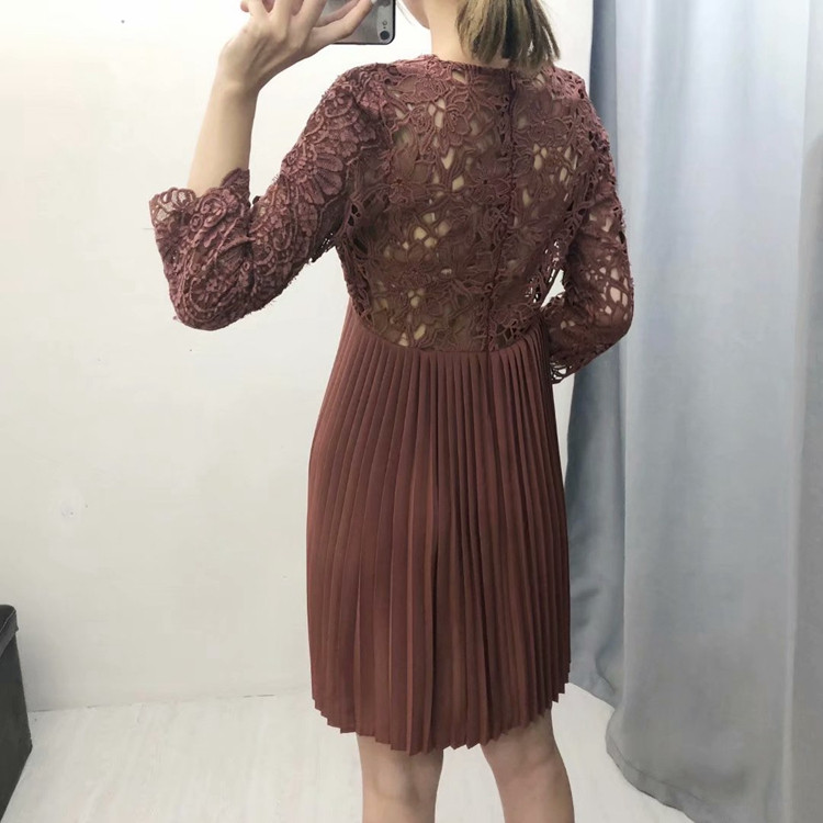 Modern női rakott csipke ruha