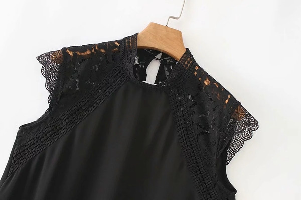 Rochie de dama eleganta cu dantela in negru