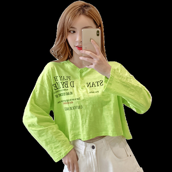 Bluză casual de damă în două culori cu nasturi și inscripții