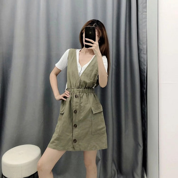 Rochie de dama actuala cu buzunare in doua culori