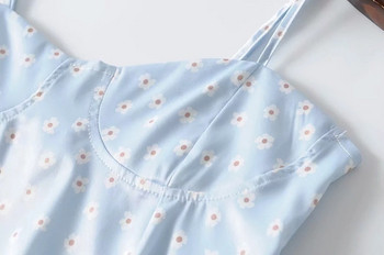 Modern női ruha - vágott modell kék színben