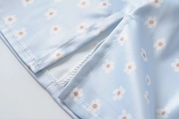 Modern női ruha - vágott modell kék színben