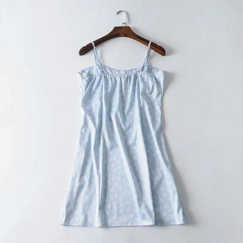 Modern női ruha - vágott modell kék színben