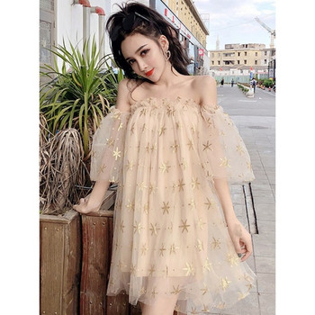 Rochie scurtă de damă modernă cu mâneci căzute