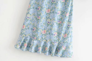 Rochie casual de dama moderna cu motive florale