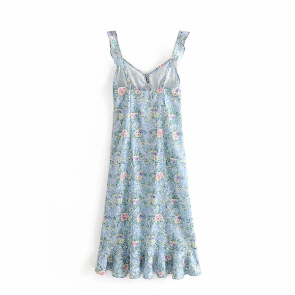 Rochie casual de dama moderna cu motive florale