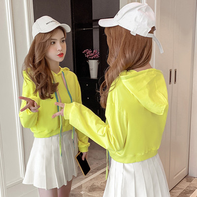 Bluza casual de dama cu cravate in galben si roz