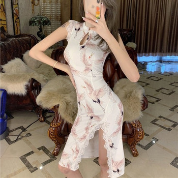 Rochie lungă modernă de damă cu fante