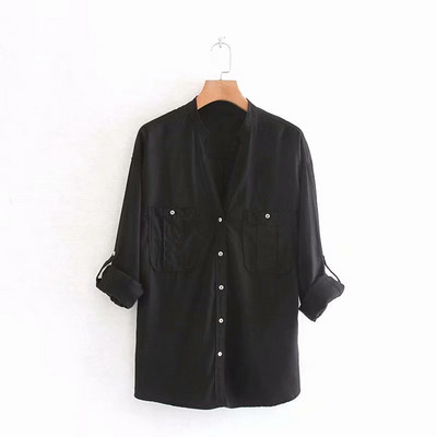 Női alkalmi ing fekete színben