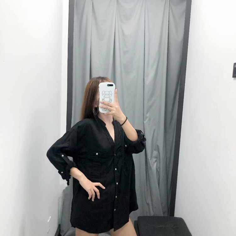 Női alkalmi ing fekete színben