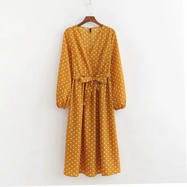 Rochie de dama cu maneca lunga in doua culori