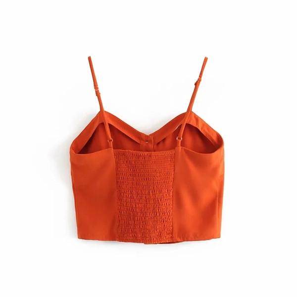 Bustiera de dama model nou cu bretele subtiri in rosu