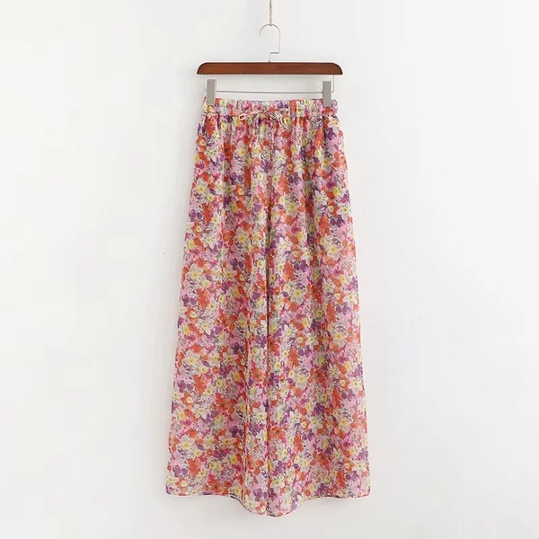 Pantaloni de vara dama cu talie dreapta si inalta