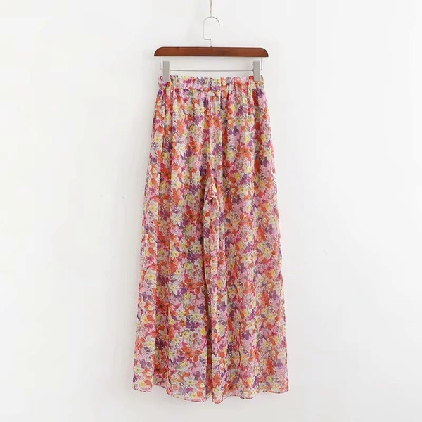 Pantaloni de vara dama cu talie dreapta si inalta