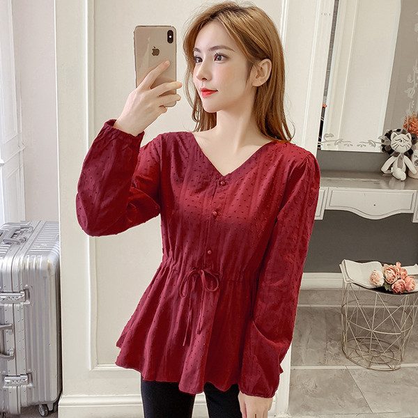 Bluză de damă modernă cu cravate și nasturi