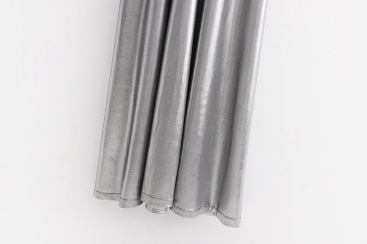 Rochie de dama lunga actuala de culoare argintie