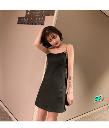 Rochie casual de dama in negru si galben