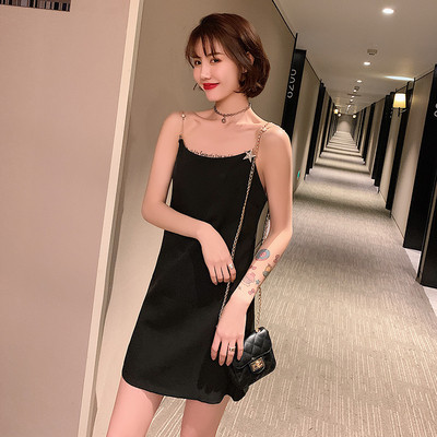 Rochie casual de dama in negru si galben