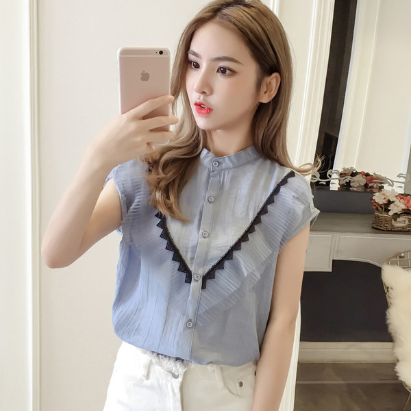 Aktuális női ing fehér és kék színben