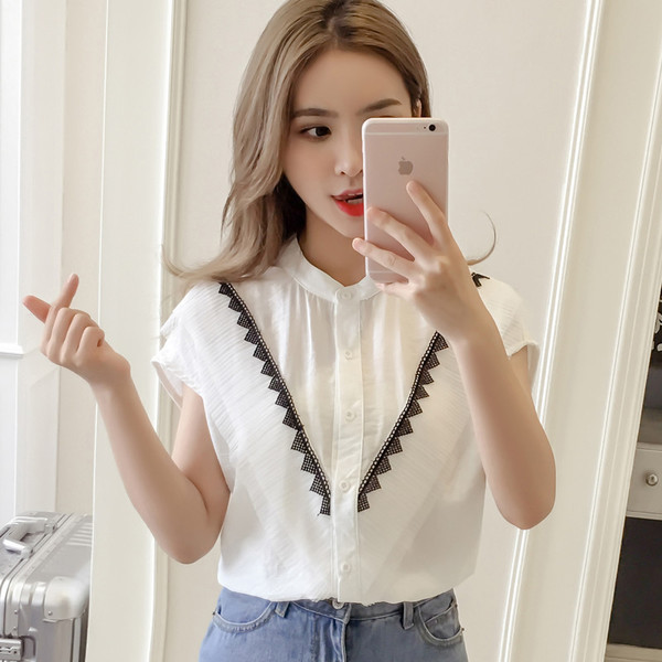 Aktuális női ing fehér és kék színben