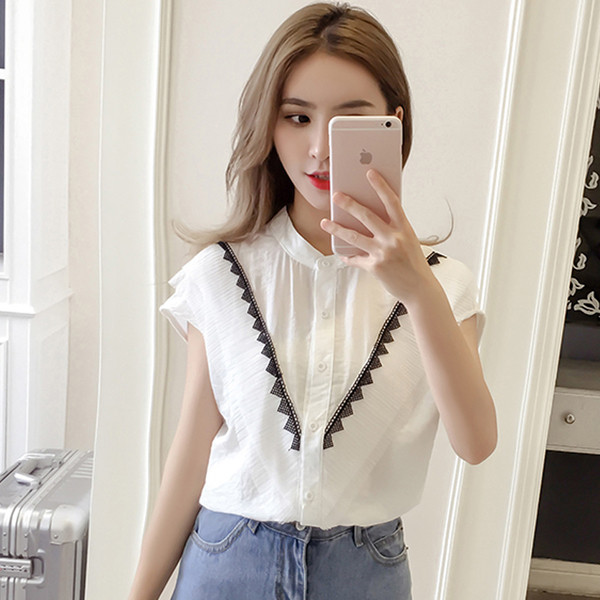 Aktuális női ing fehér és kék színben