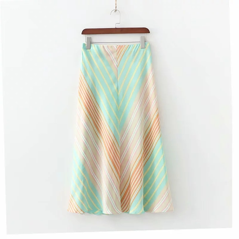 Női színes szoknya magas derékkal - szabású modellel