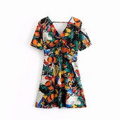 Salopeta de dama cu maneci dreapta si scurte colorate