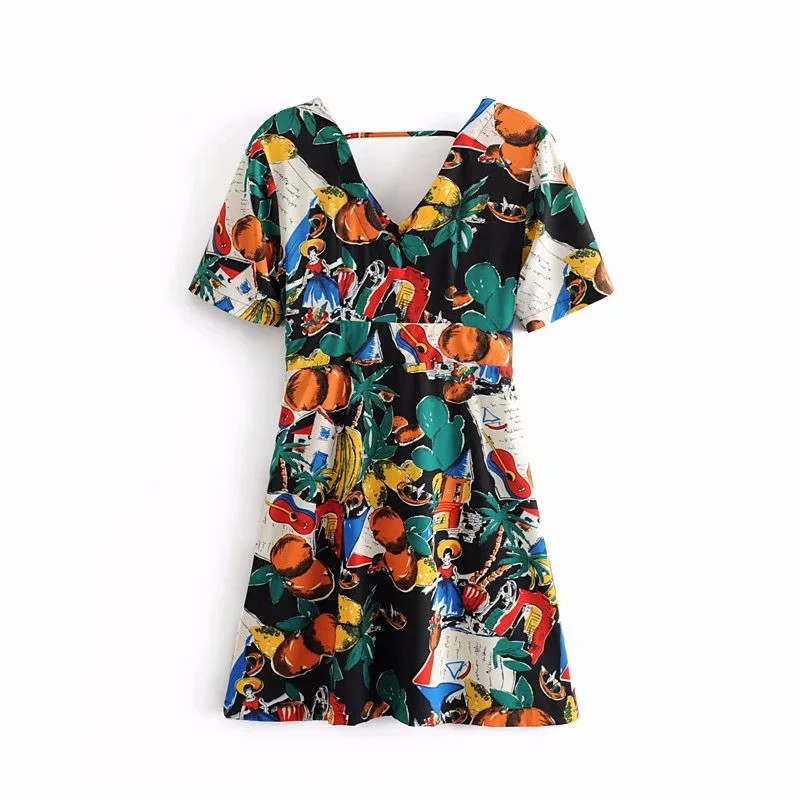 Salopeta de dama cu maneci dreapta si scurte colorate