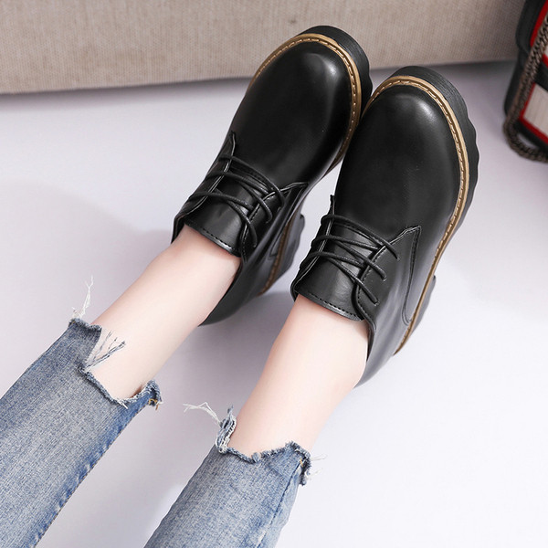 Pantofi casual dama cu sireturi in negru