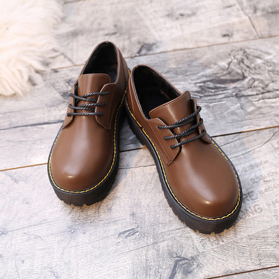 Pantofi casual dama din piele ecologica de culoare maro si negru