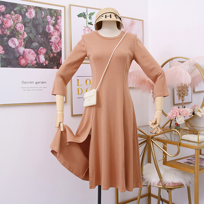 Rochie casual de dama decupata, cu fanta