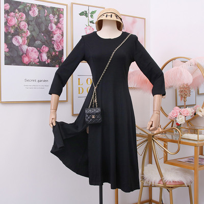 Rochie casual de dama decupata, cu fanta